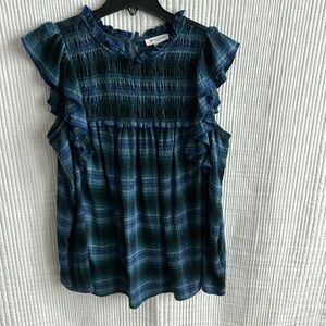 Flannel Blue Top